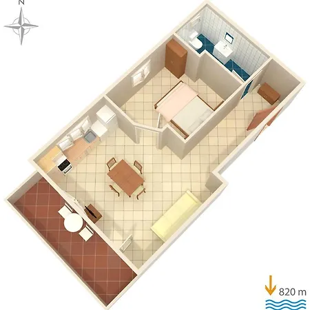 Apartment With A Parking Space - 5100